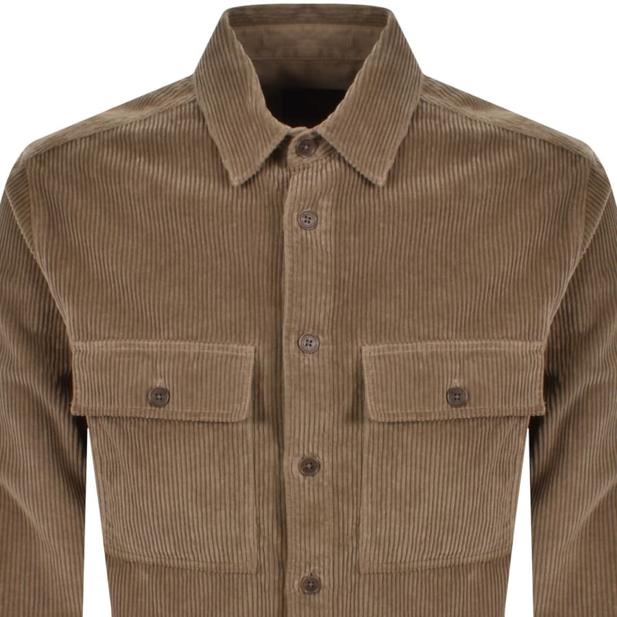 Image number 3 for Belstaff Ravine Corduroy Overshirt Brown