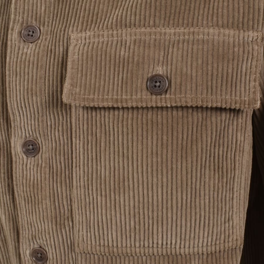 Image number 4 for Belstaff Ravine Corduroy Overshirt Brown