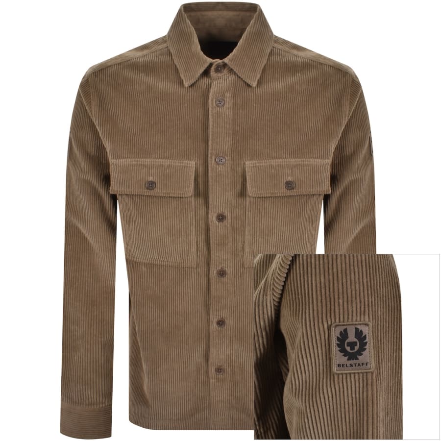 Image number 1 for Belstaff Ravine Corduroy Overshirt Brown