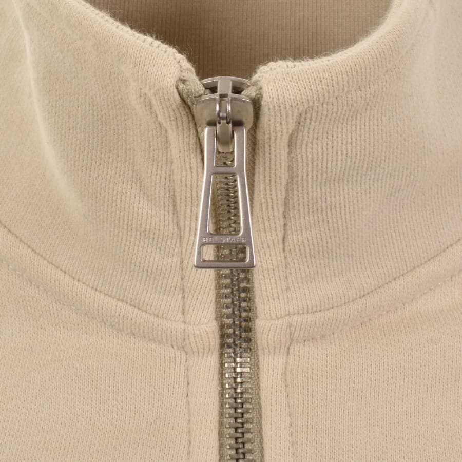 Image number 4 for Belstaff Quarter Zip Sweatshirt Beige
