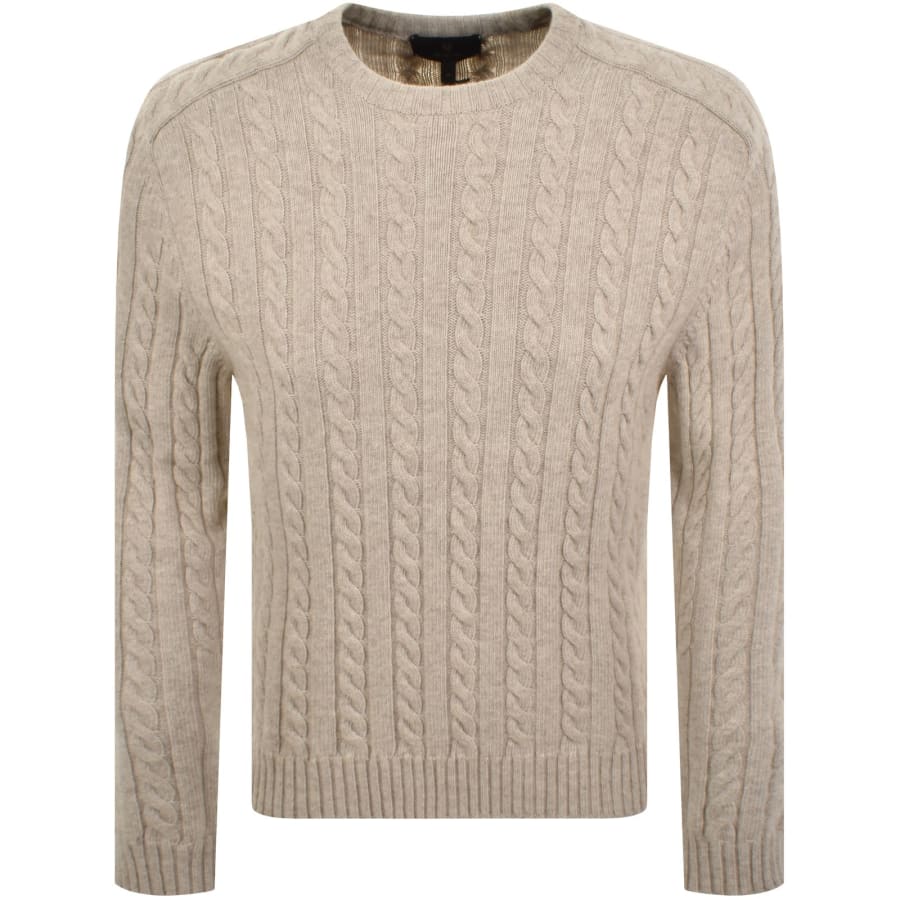 Image number 2 for Belstaff Westport Crewneck Jumper Beige
