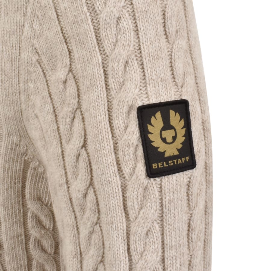 Image number 4 for Belstaff Westport Crewneck Jumper Beige