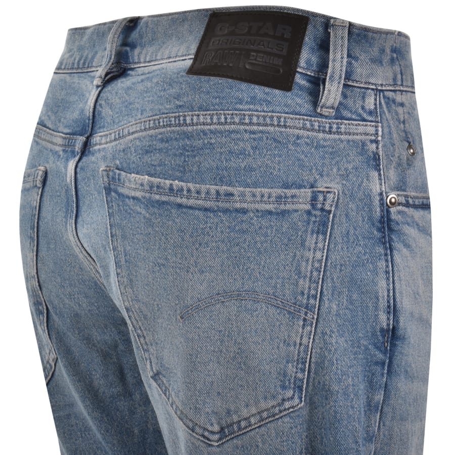 Image number 4 for G-Star Mosa Straight Fit Light Wash Jeans Blue
