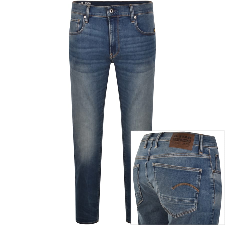 Image number 1 for G-Star Revend Skinny Jeans Mid Wash Blue