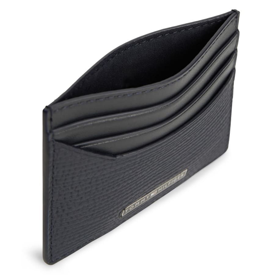 Image number 3 for Tommy Hilfiger Saffiano Card Holder Navy