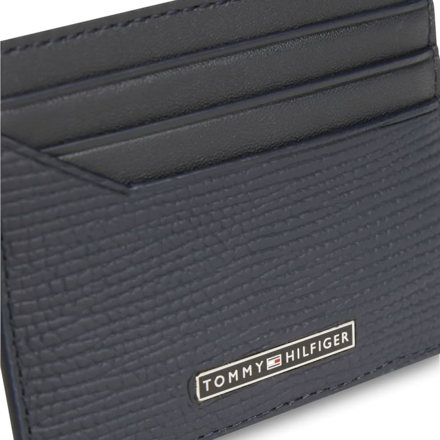 Image number 4 for Tommy Hilfiger Saffiano Card Holder Navy