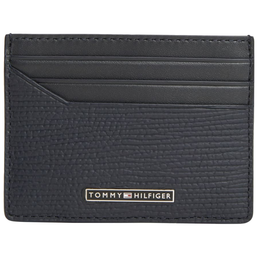 Image number 1 for Tommy Hilfiger Saffiano Card Holder Navy