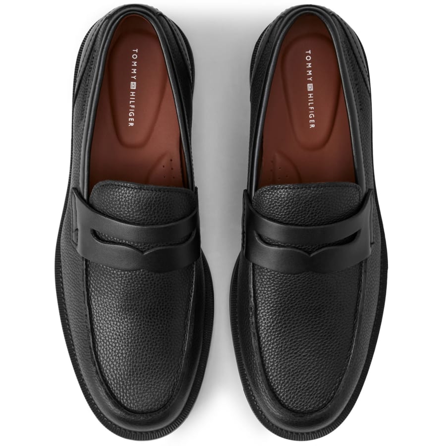 Image number 3 for Tommy Hilfiger Mix Dress Loafers Black