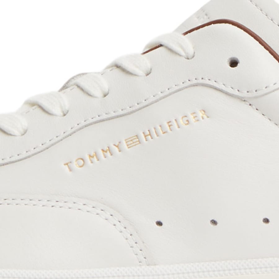 Image number 4 for Tommy Hilfiger Lux Leather Trainers White