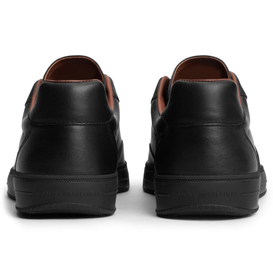 Image number 2 for Tommy Hilfiger Lux Leather Trainers Black