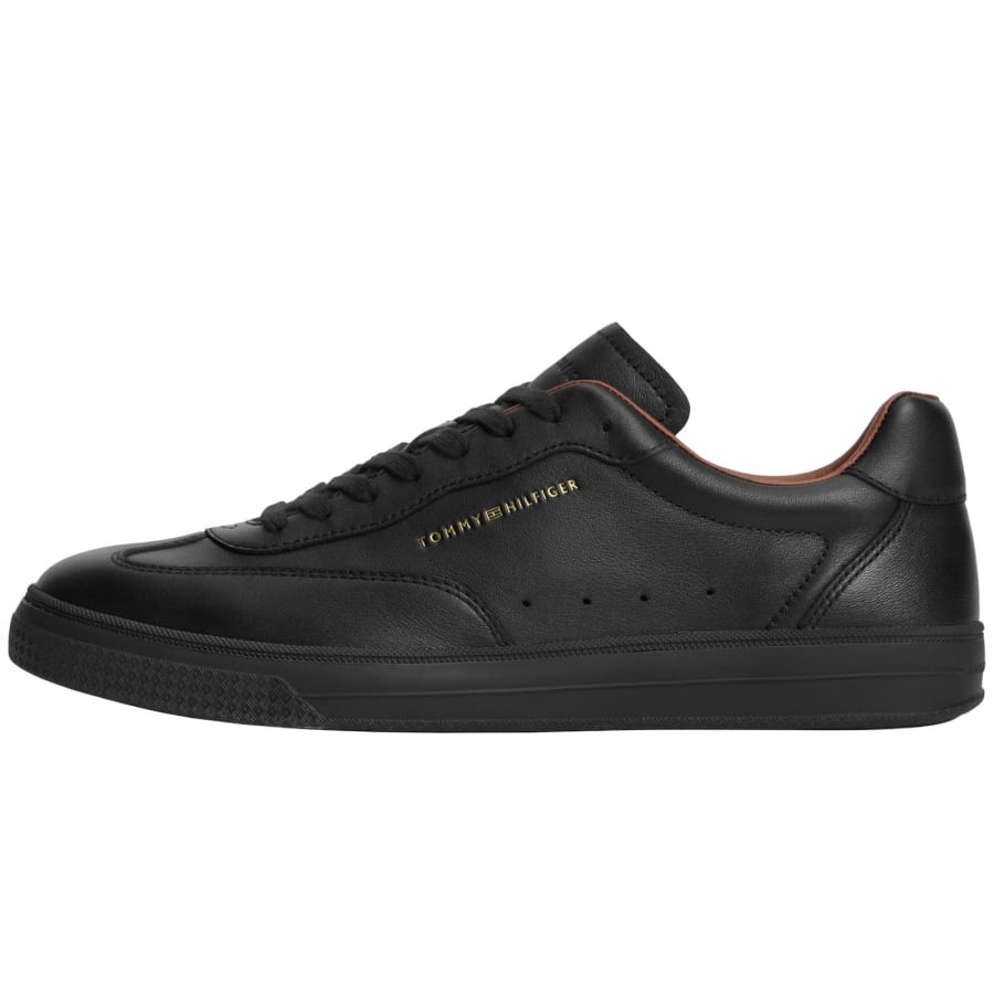 Image number 1 for Tommy Hilfiger Lux Leather Trainers Black