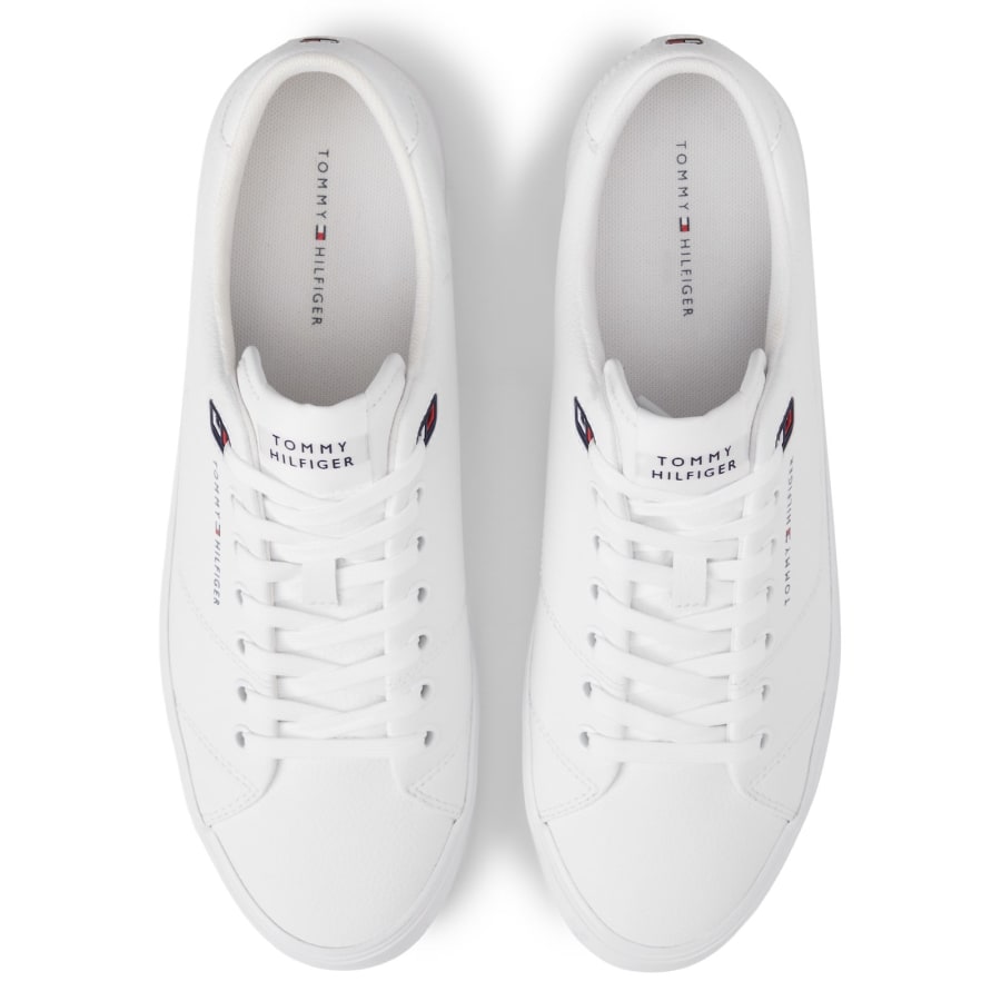 Image number 3 for Tommy Hilfiger Harlem Leather Core Trainer White