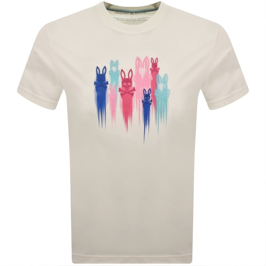 Image number 1 for Psycho Bunny Cosmo Graphic T Shirt Cream