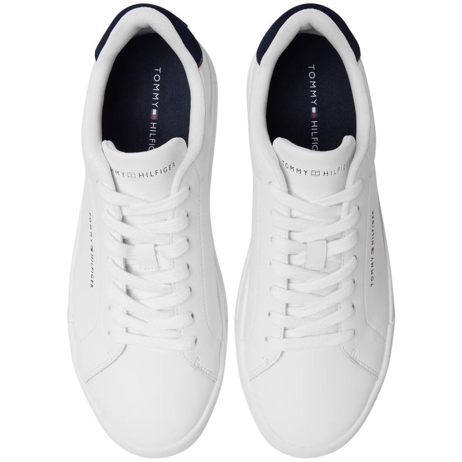 Image number 3 for Tommy Hilfiger Court Trainers White