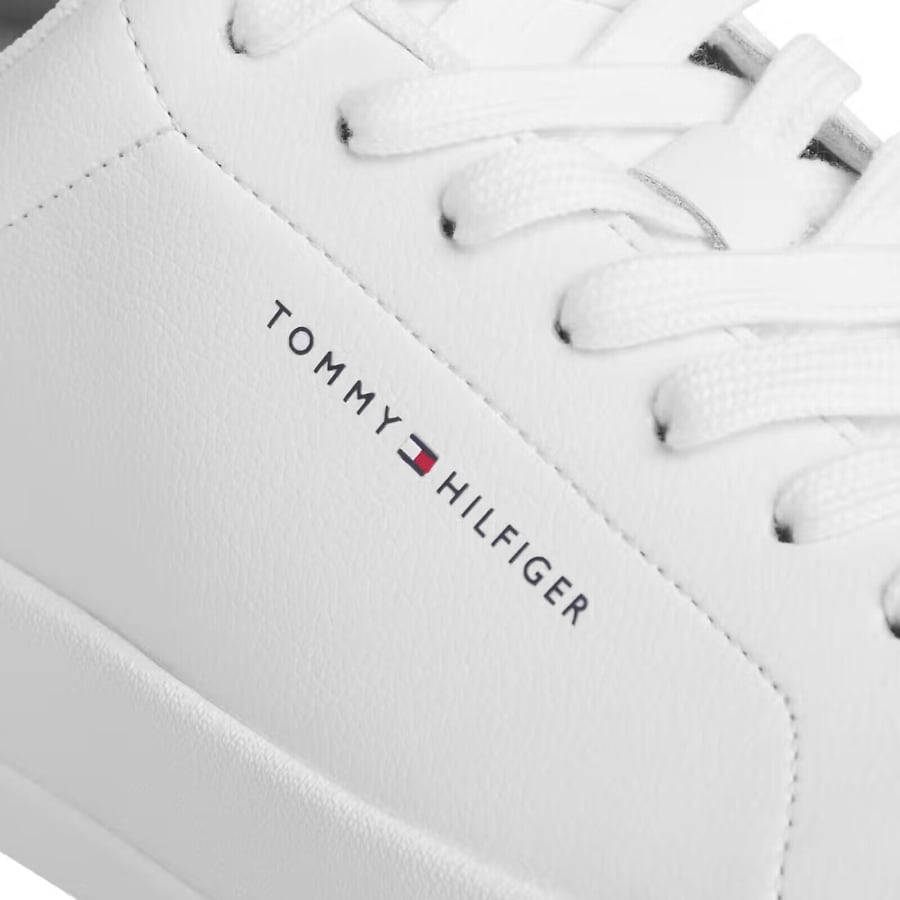 Image number 4 for Tommy Hilfiger Court Trainers White