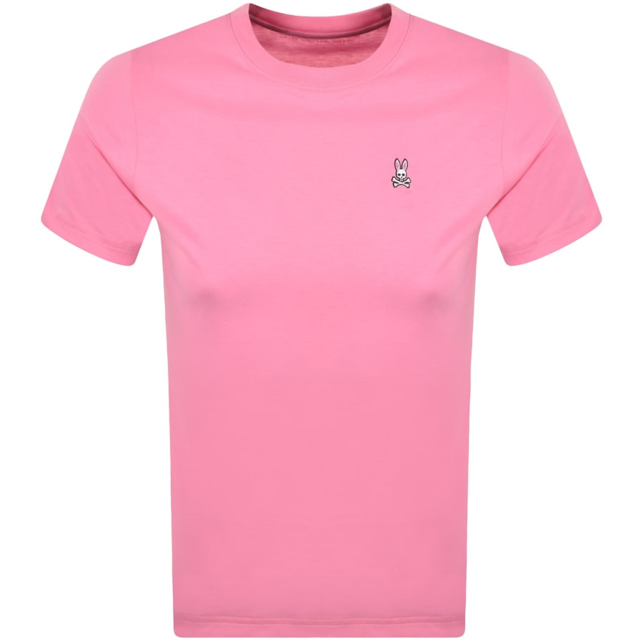 Image number 1 for Psycho Bunny Classic Crew Neck T Shirt Pink