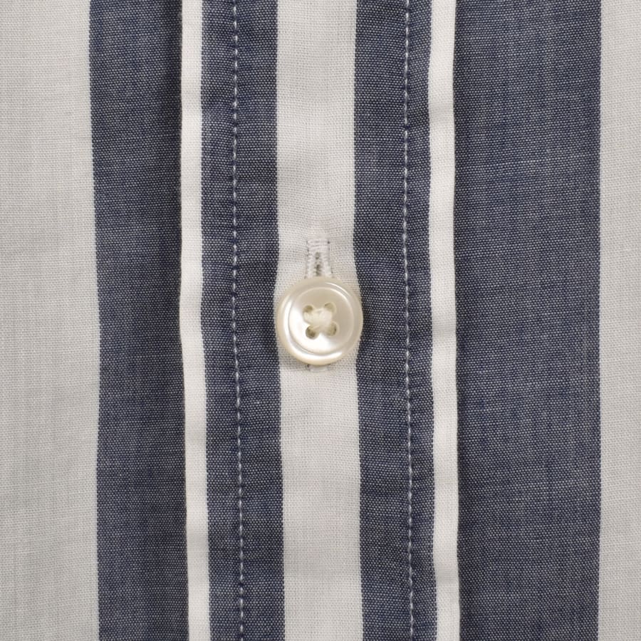 Image number 4 for Gant Long Sleeved Voile Stripe Shirt Navy