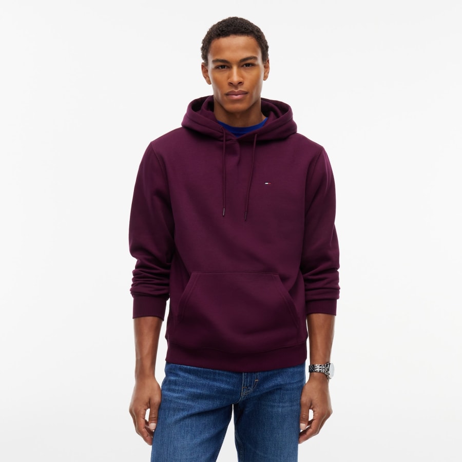 Image number 4 for Tommy Jeans Flag Logo Hoodie Purple
