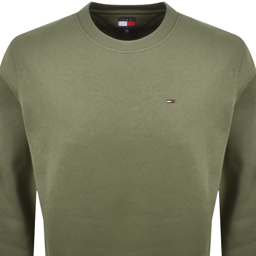 Image number 2 for Tommy Jeans Flag Logo Sweatshirt Green