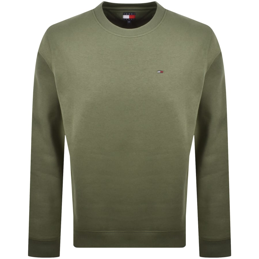 Image number 1 for Tommy Jeans Flag Logo Sweatshirt Green