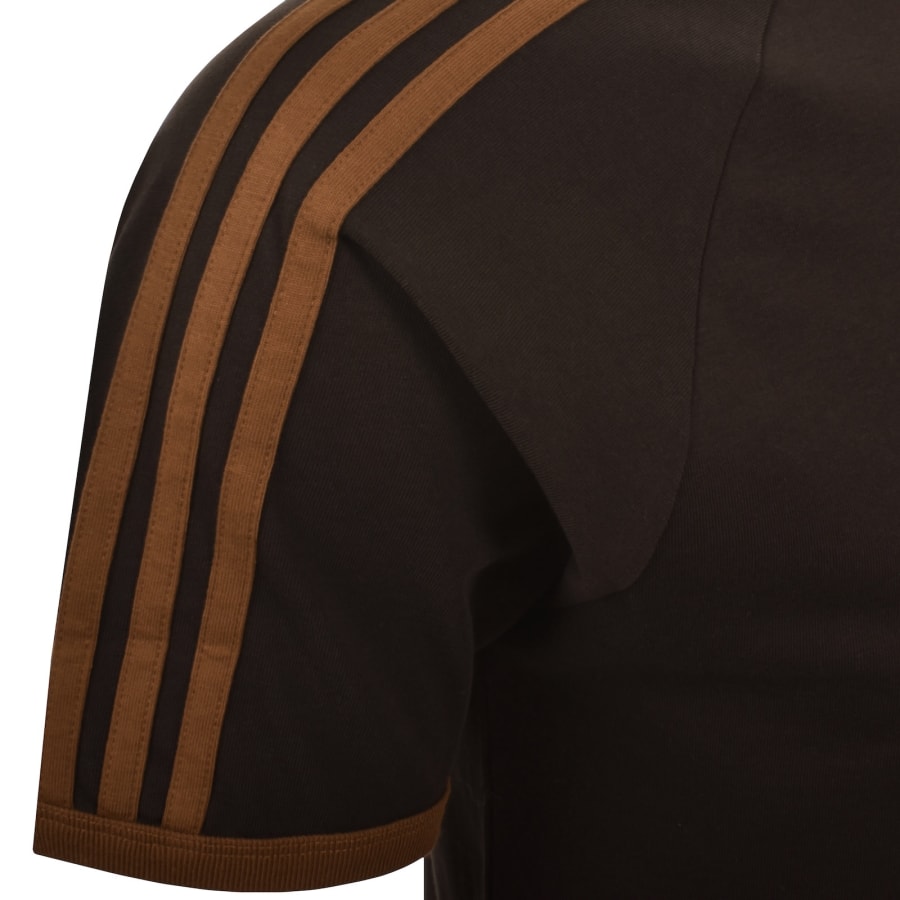 Image number 4 for adidas Originals 3 Stripes T Shirt Brown