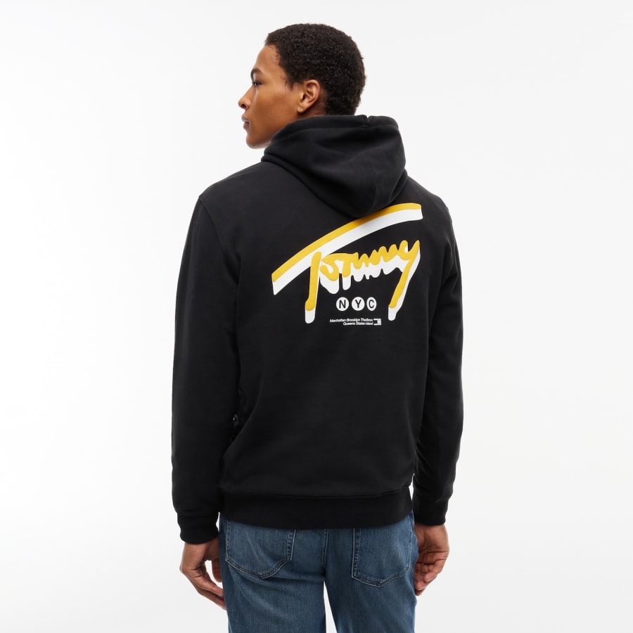 Image number 5 for Tommy Jeans NYC Signature Hoodie Black