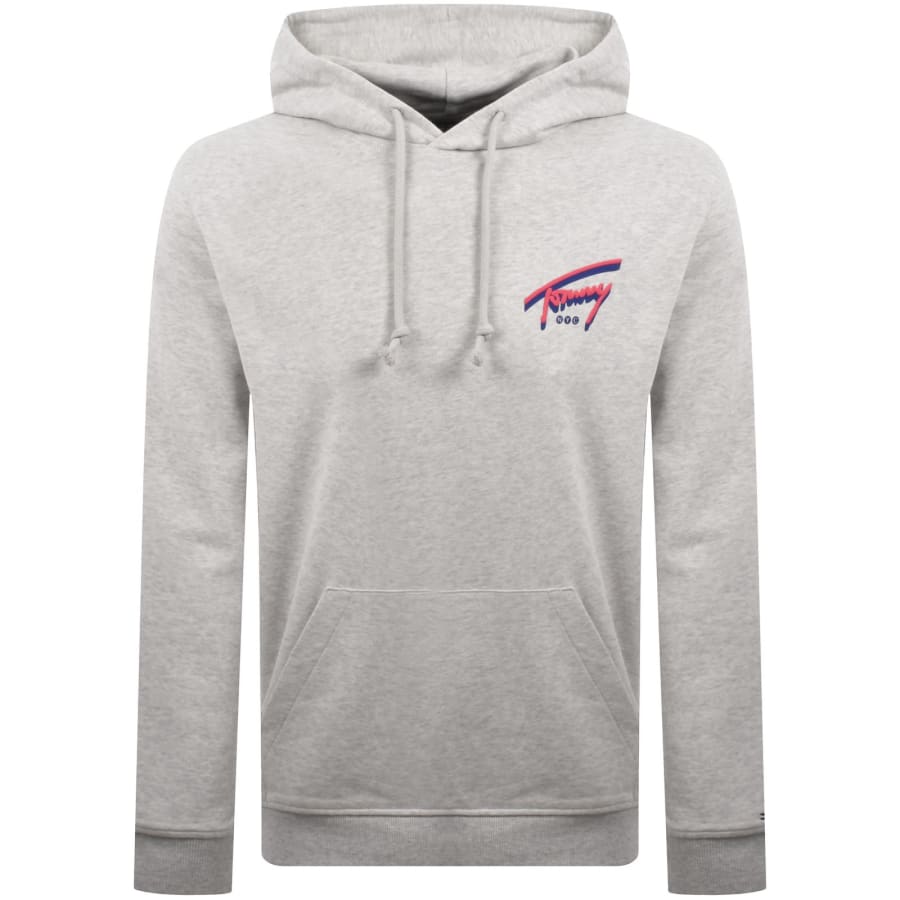 Image number 2 for Tommy Jeans NYC Signature Hoodie Grey