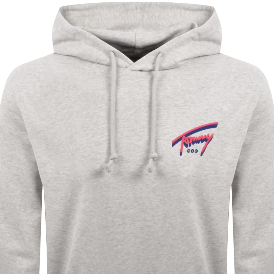 Image number 3 for Tommy Jeans NYC Signature Hoodie Grey