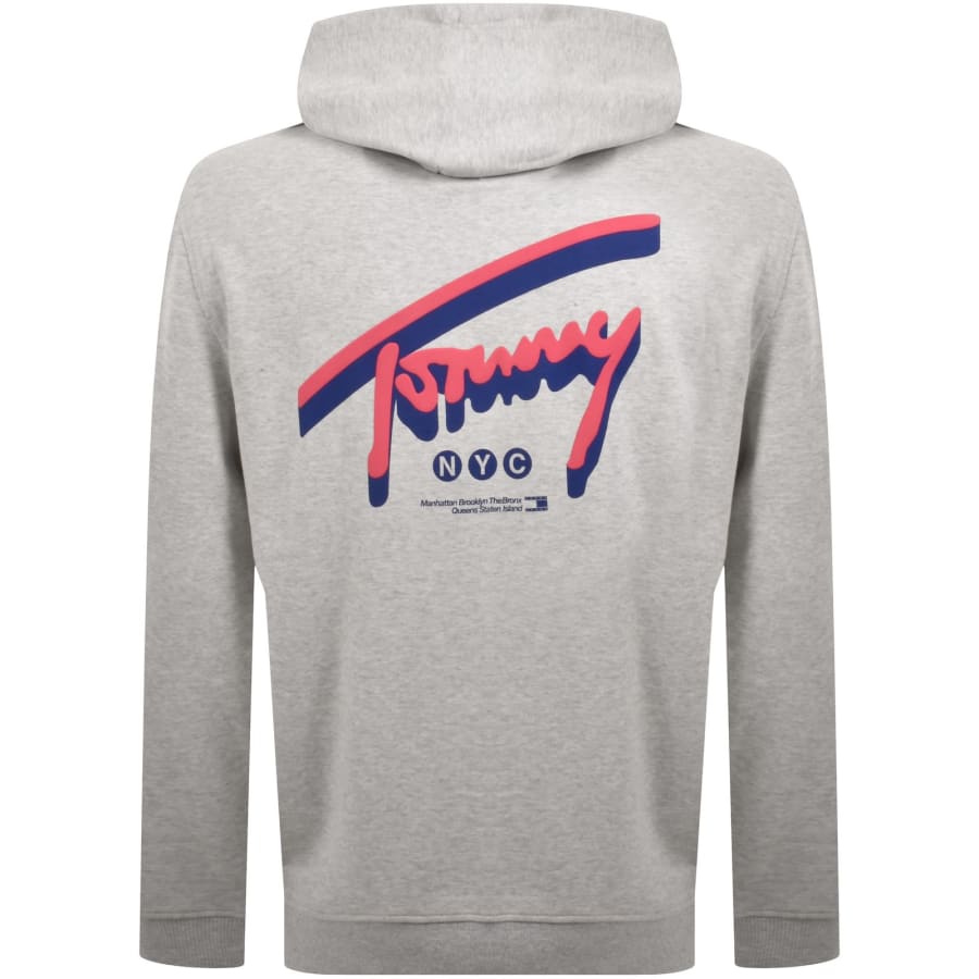 Image number 5 for Tommy Jeans NYC Signature Hoodie Grey