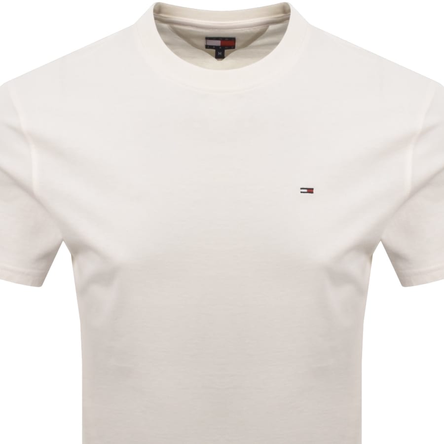 Image number 2 for Tommy Jeans Flag Logo T Shirt Off White