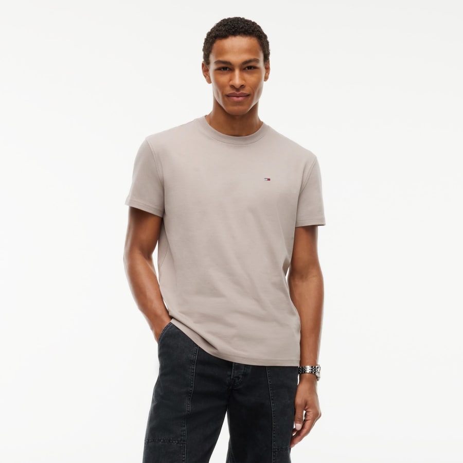 Image number 4 for Tommy Jeans Flag Logo T Shirt Brown