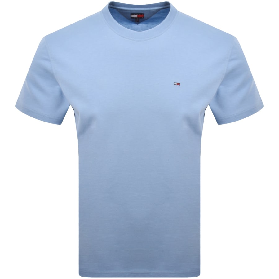 Image number 1 for Tommy Jeans Flag Logo T Shirt Blue