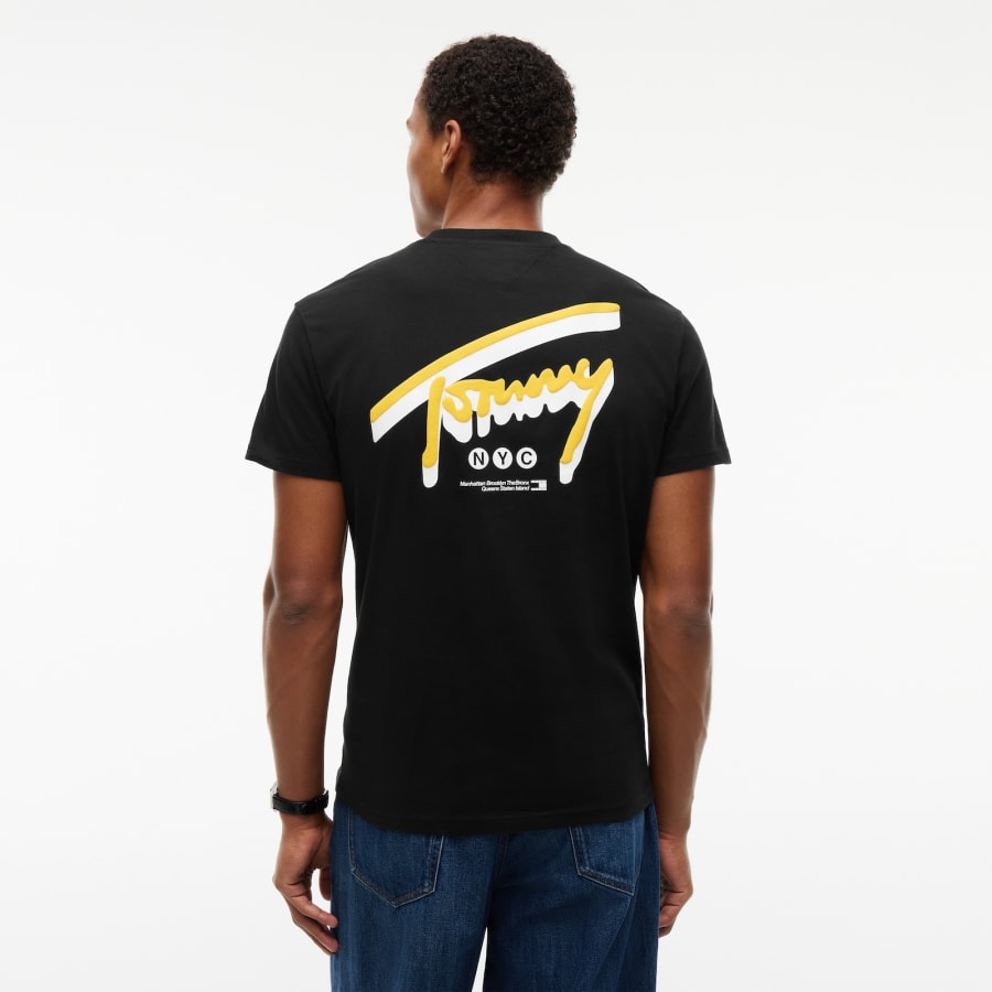 Image number 5 for Tommy Jeans Backprint T Shirt Black