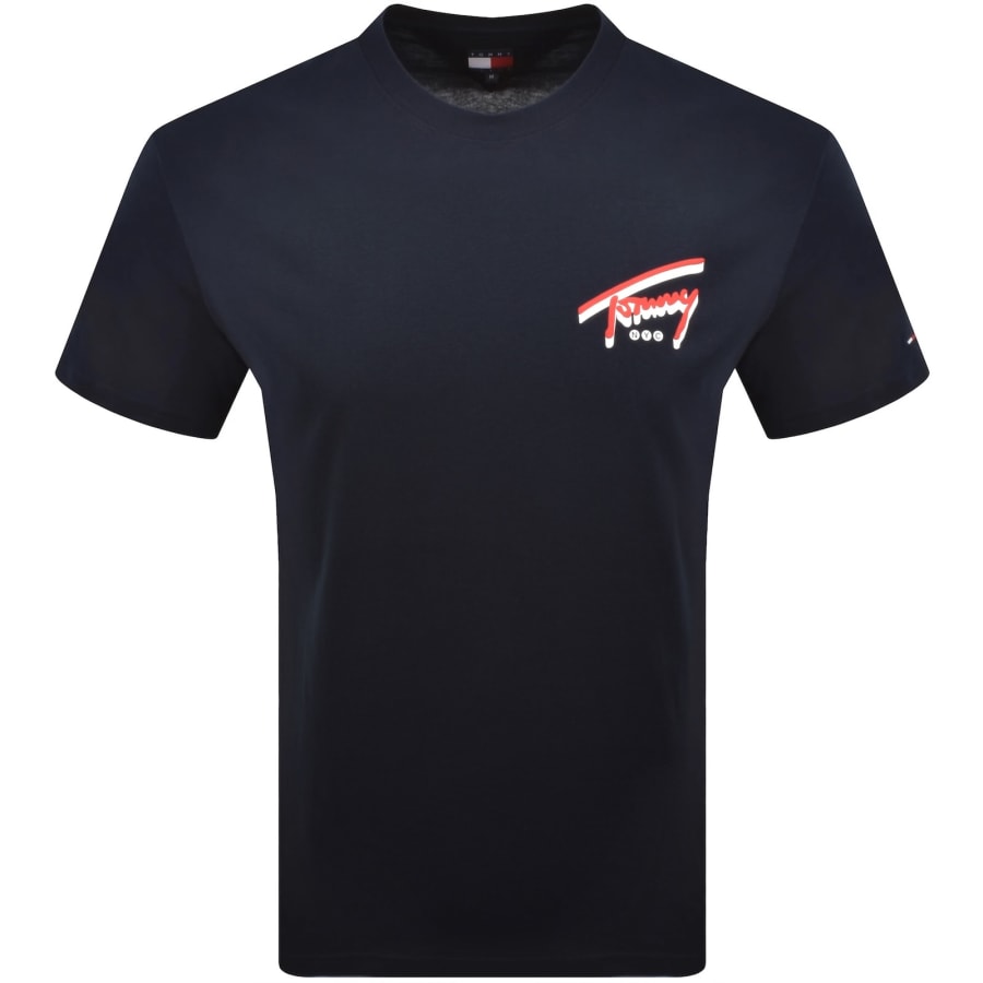 Image number 2 for Tommy Jeans Backprint T Shirt Dark Blue