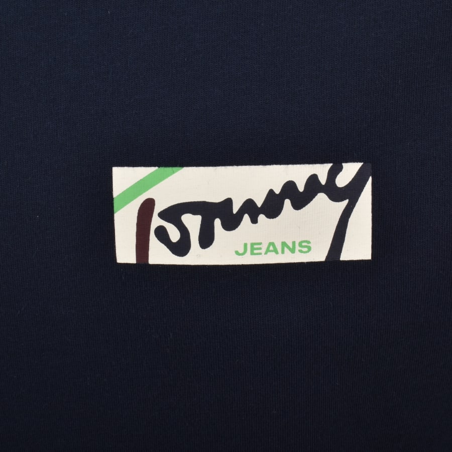 Image number 4 for Tommy Jeans Signature T Shirt Dark Blue