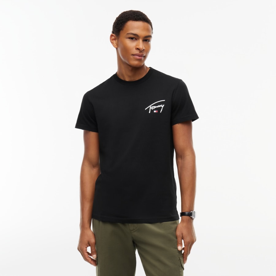Image number 4 for Tommy Jeans Signature T Shirt Black