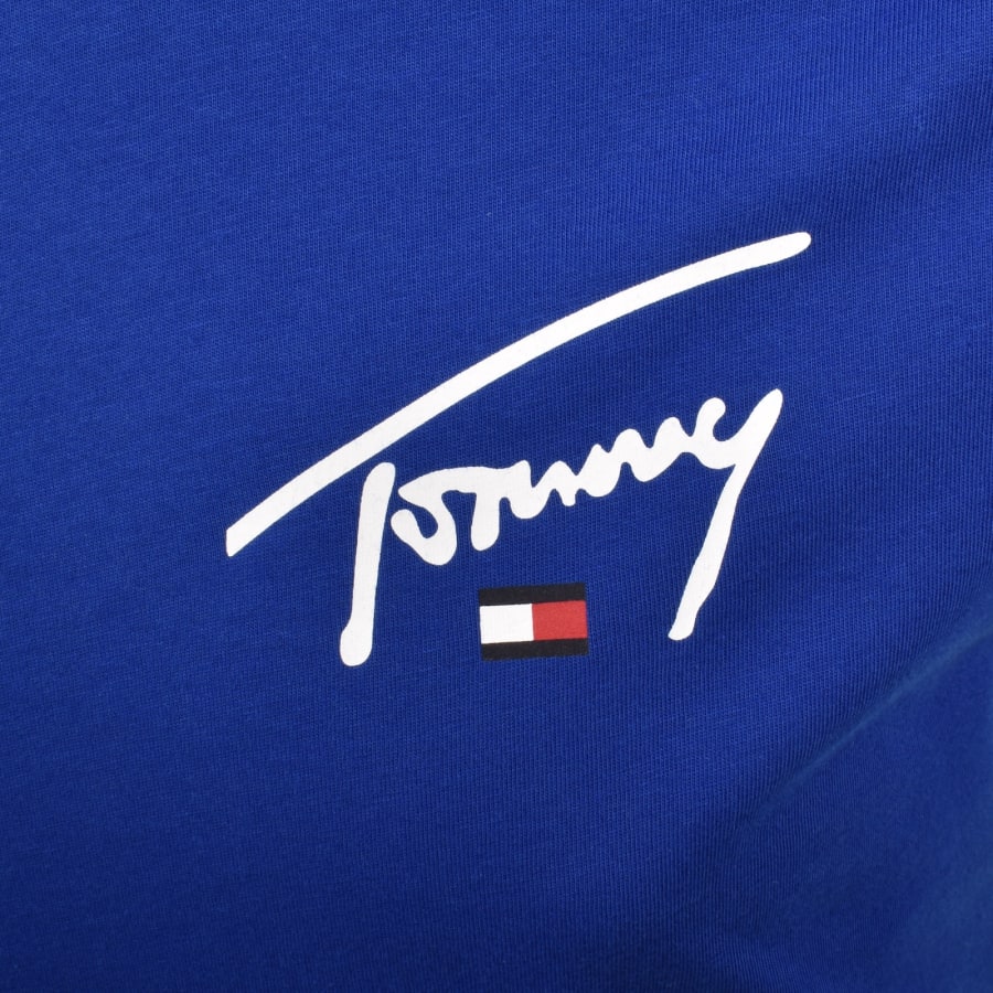 Image number 3 for Tommy Jeans Signature T Shirt Deep Marine Blue