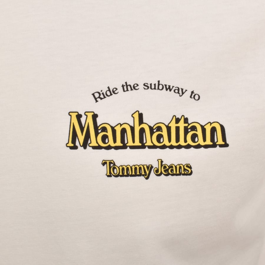Image number 3 for Tommy Jeans NYC Novelty T Shirt Off White