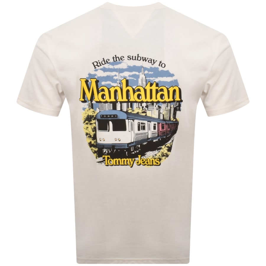 Image number 4 for Tommy Jeans NYC Novelty T Shirt Off White