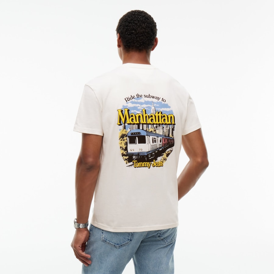 Image number 5 for Tommy Jeans NYC Novelty T Shirt Off White