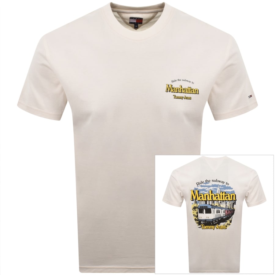 Image number 1 for Tommy Jeans NYC Novelty T Shirt Off White