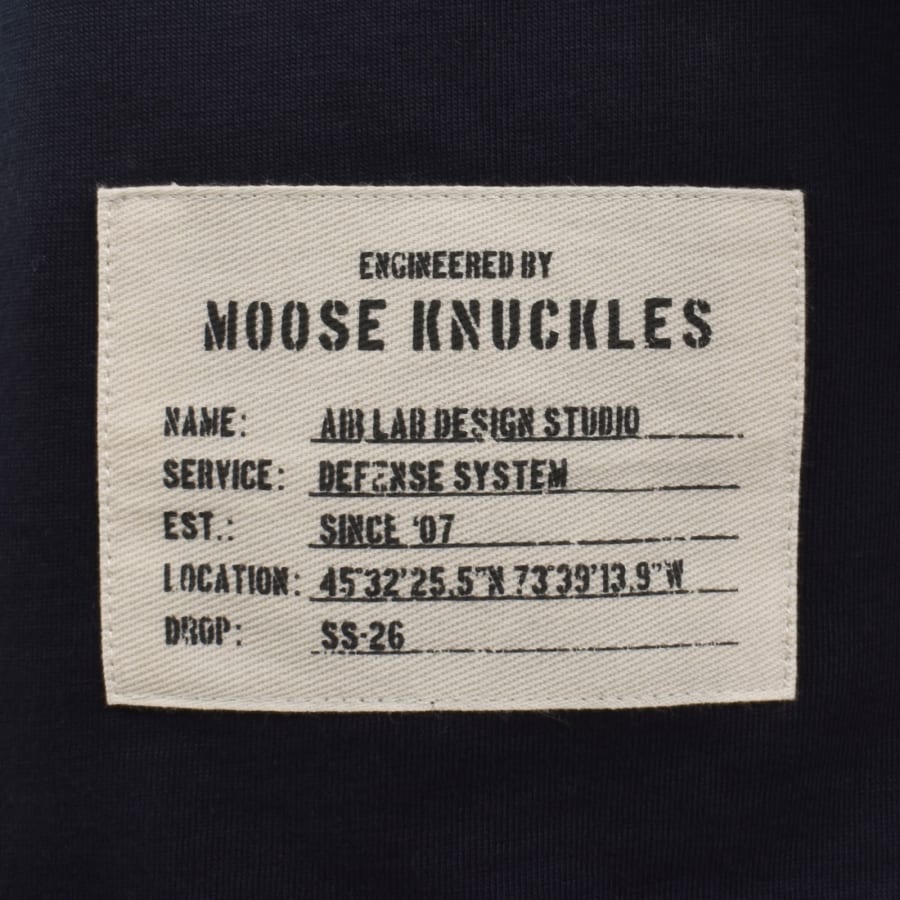 Image number 5 for Moose Knuckles Tandem T Shirt Navy