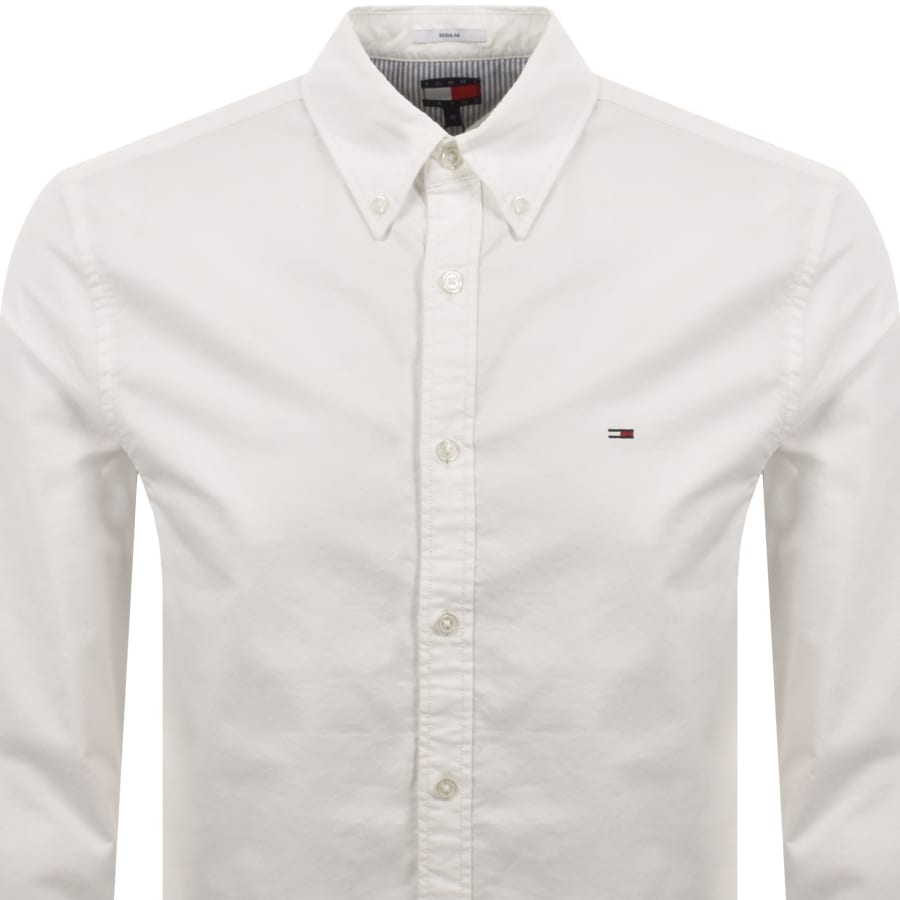 Image number 2 for Tommy Jeans Regular Fit Oxford Shirt White