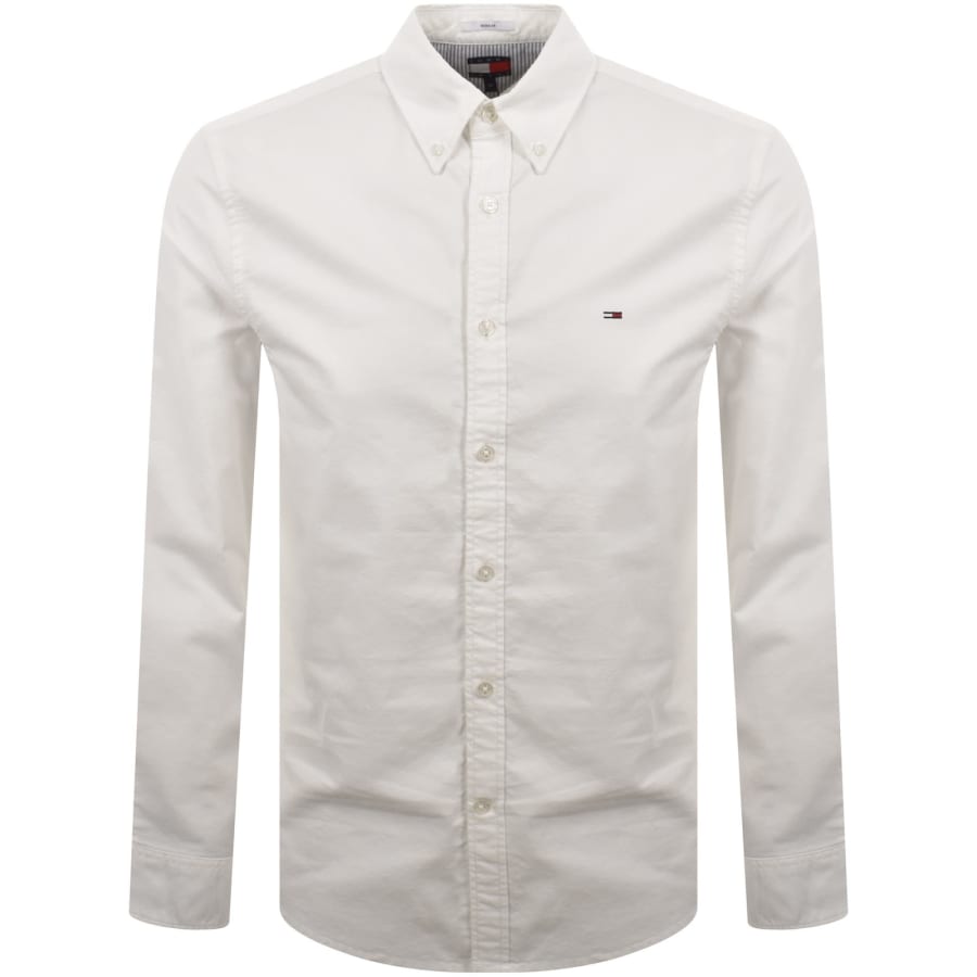 Image number 1 for Tommy Jeans Regular Fit Oxford Shirt White