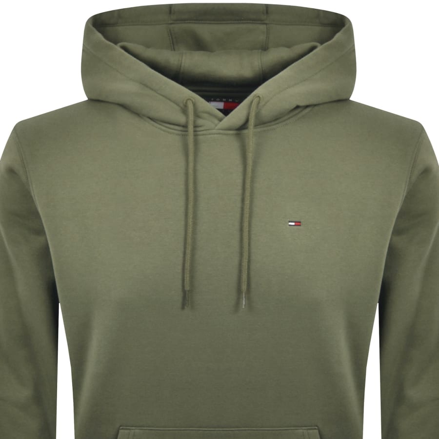 Image number 2 for Tommy Jeans Flag Logo Hoodie Green