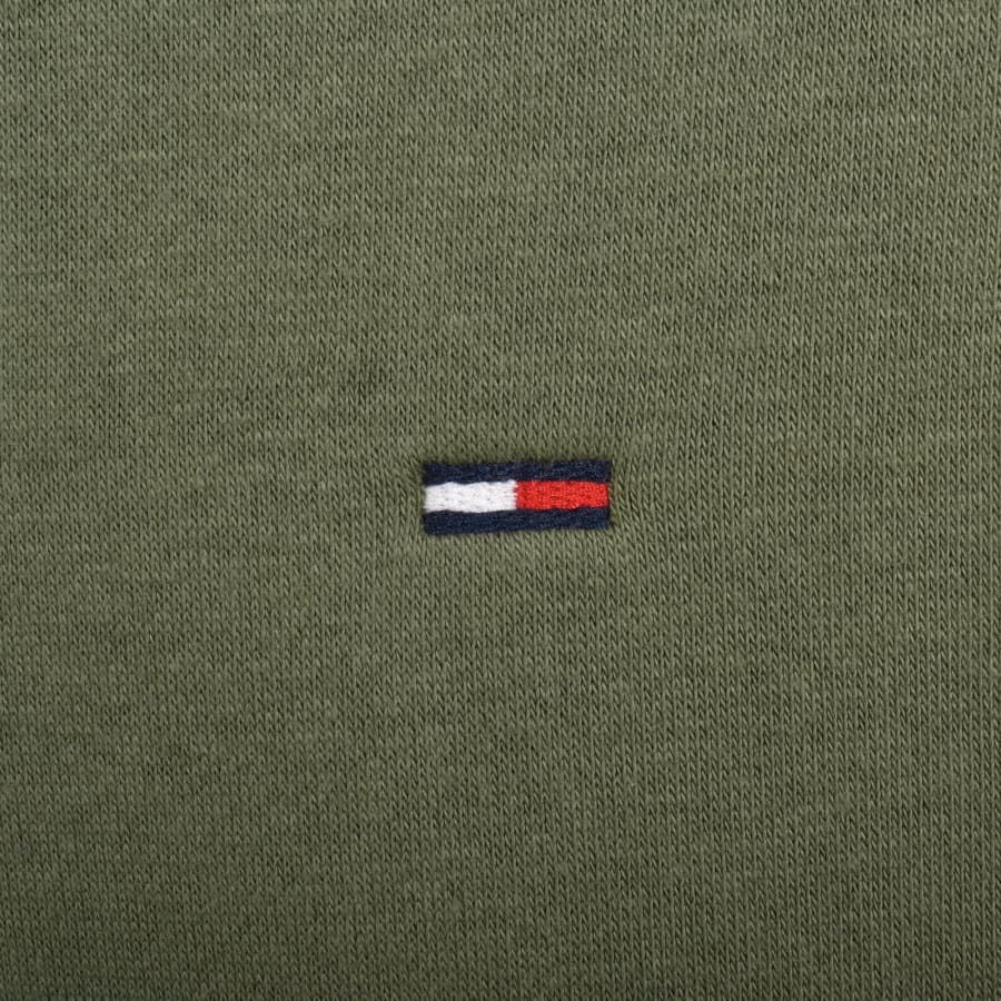 Image number 3 for Tommy Jeans Flag Logo Hoodie Green