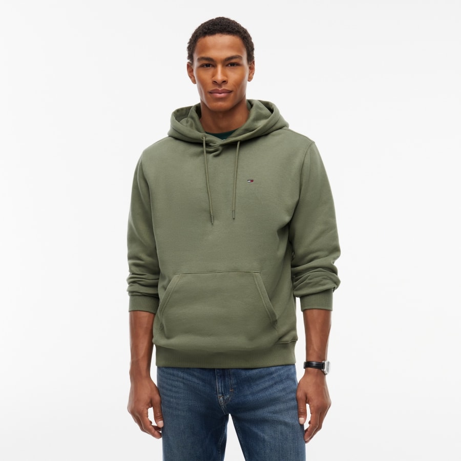 Image number 4 for Tommy Jeans Flag Logo Hoodie Green