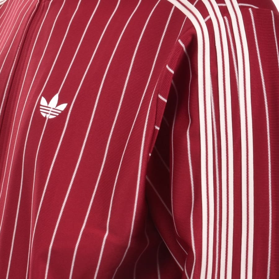 Image number 4 for adidas Originals Pinstripe Track Top Red