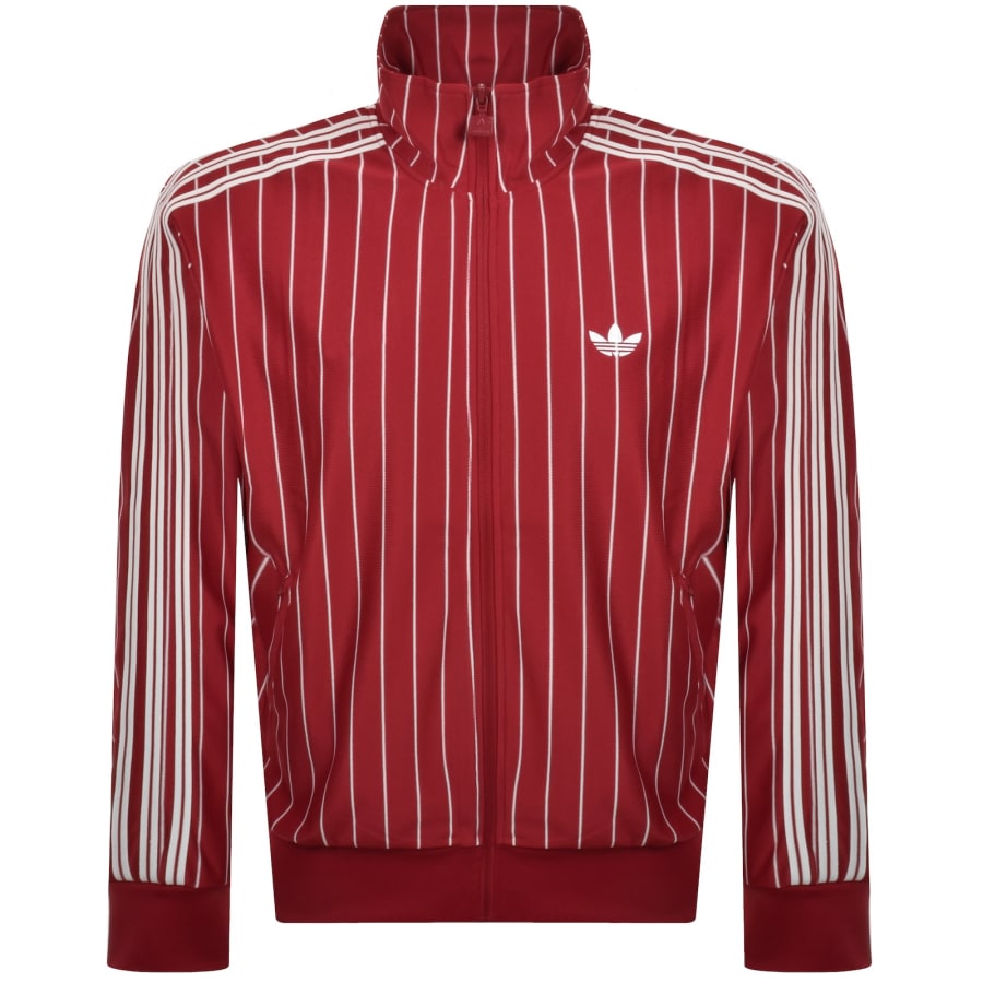 Image number 1 for adidas Originals Pinstripe Track Top Red