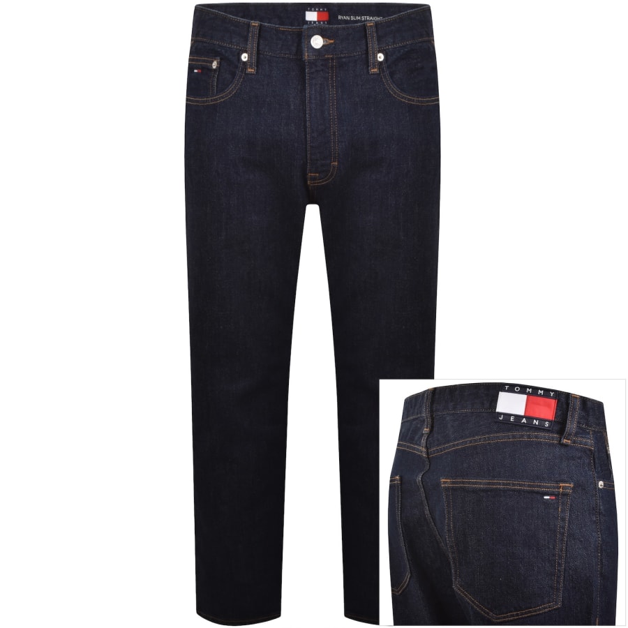Image number 1 for Tommy Jeans Ryan Slim Fit Straight Jeans Blue